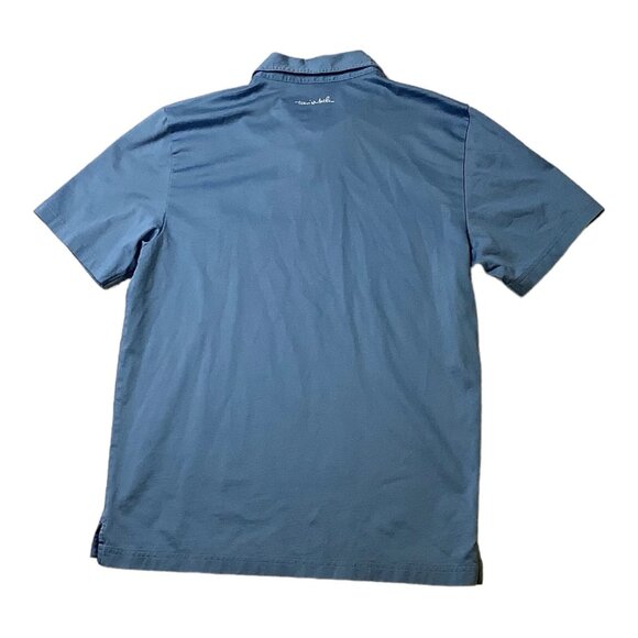 Travis Mathew Blue Pima Cotton Blend Golf Polo Shirt Men's Size M - Picture 2 of 9